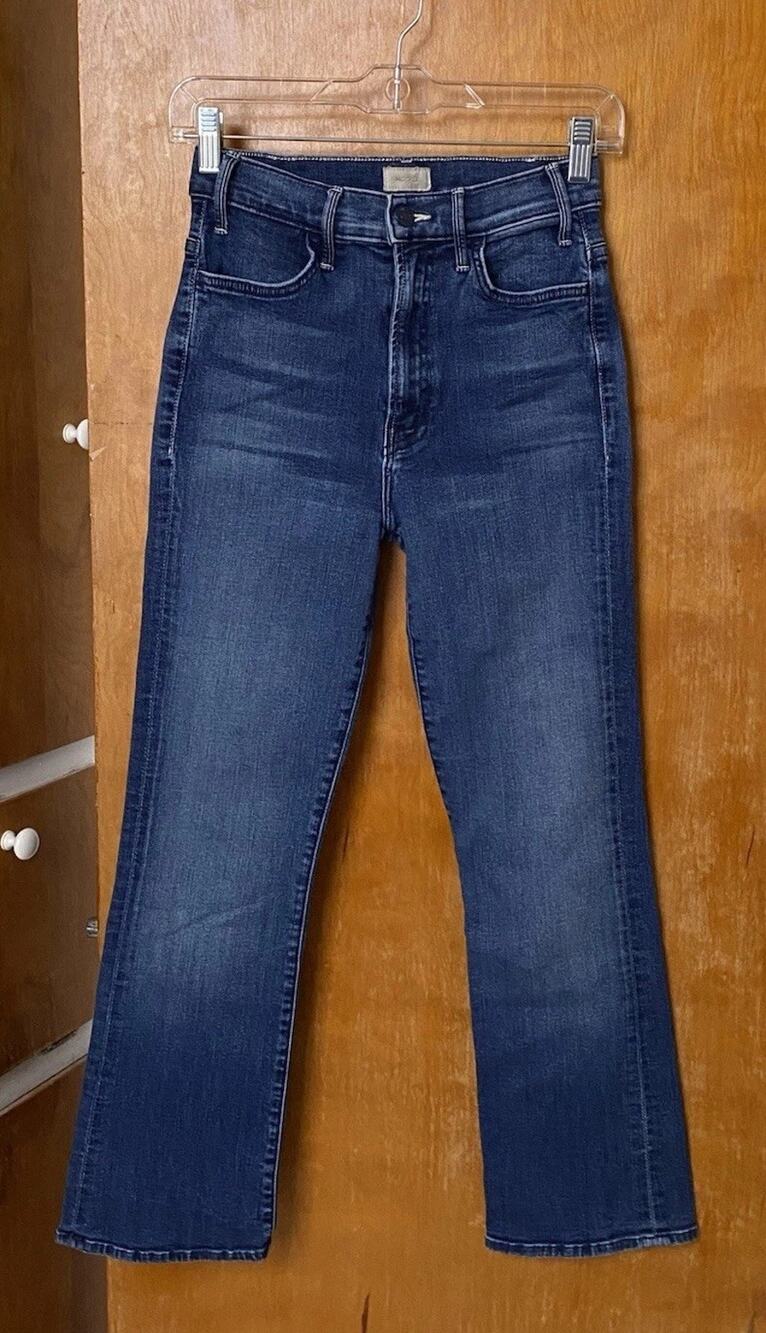 MOTHER DENIM The Hustler Ankle Jean High Rise Bootcut Heirloom Blue Size 26